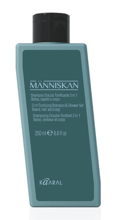 Шампунь и гель для душа KAARAL Manniskan Tonifying Shampoo & Shower Gel 3 in 1 тонизирующий - 250 мл.