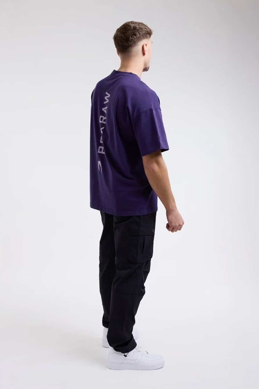 Футболка BOXRAW Lineal Oversized фиолетовая