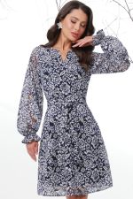 Платье синее кружевное с подкладом DStrend (Акция)