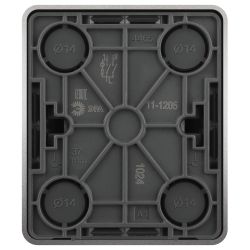 Выключатель ЭРА Эксперт 11-1205-03 двойной с подсветкой IP20 10АХ-250В ОУ алюминий