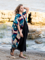 Накидка с этническим геометрическим орнаментом