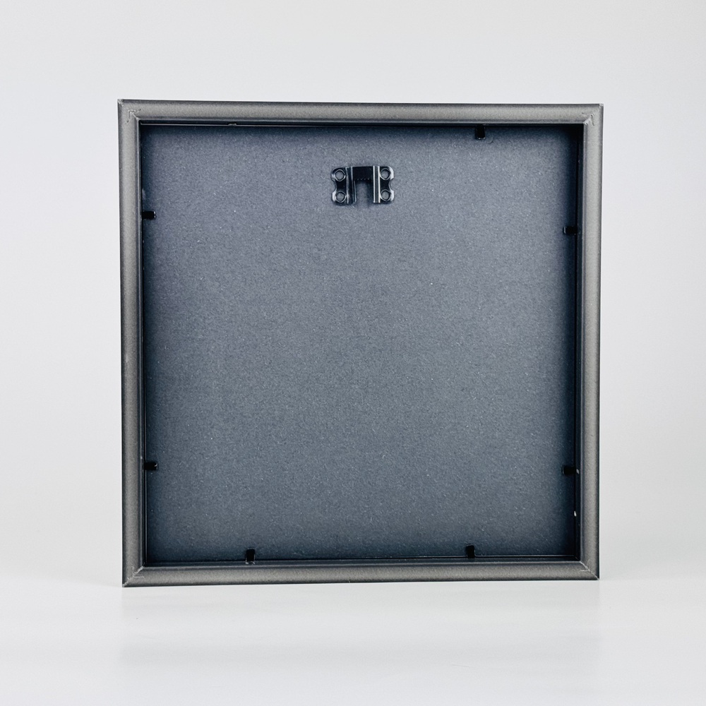 Фоторамка черная 25х25 см, квадратная рамка с паспарту на стену для коллажа
