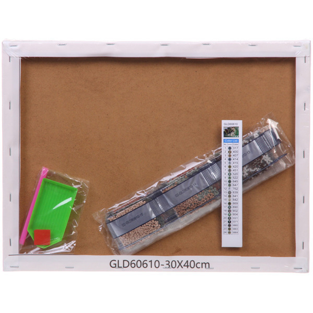 Алмазная мозаика на подрамнике с полным заполнением «МИР ЯРКИХ КРАСОК», пара йорк терьеров, 30*40см