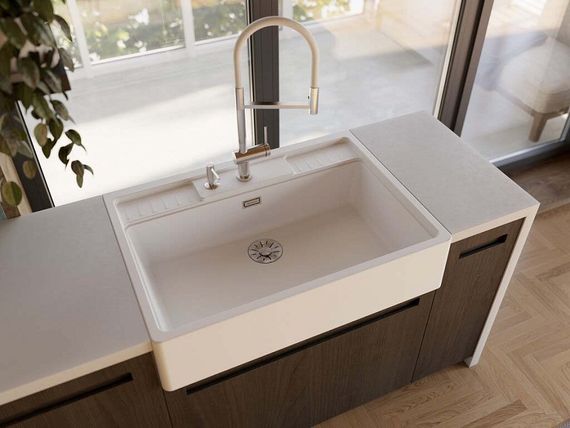 Смеситель OMOIKIRI Kanto-2 Plus-SB-BN-WH латунь/нержавеющая сталь/белый