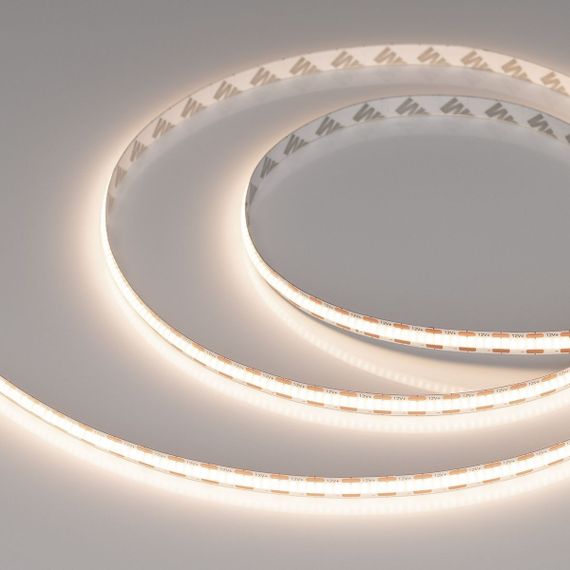 Светодиодная лента Arlight 9W/m 400LED/m CSP теплый белый 2,5М COB-X400-8mm 12V Warm3500 044588