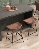 Стул полубарный Фуриоса экокожа коричневый