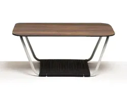 "Глория" журнальный стол 90х60см из HPL, цвет "дуб"