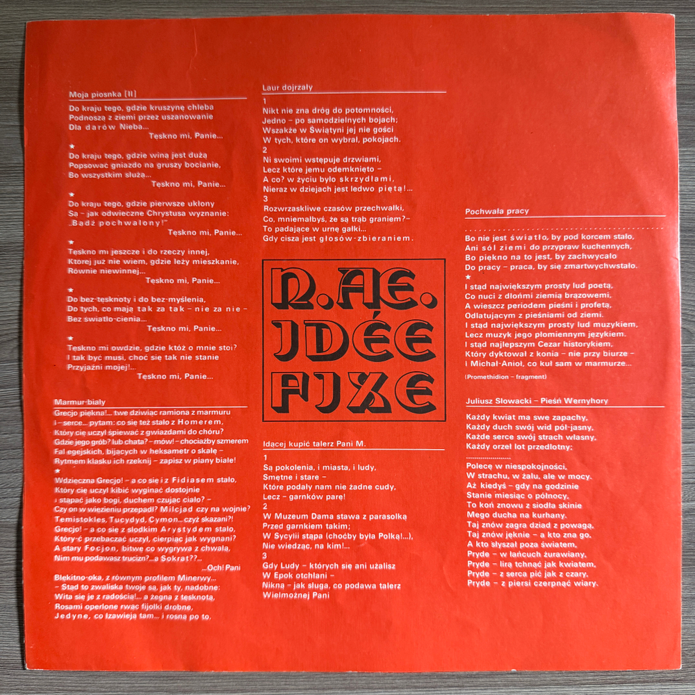 Виниловая пластинка Czesław Niemen – N. Ae. Idée Fixe 2LP