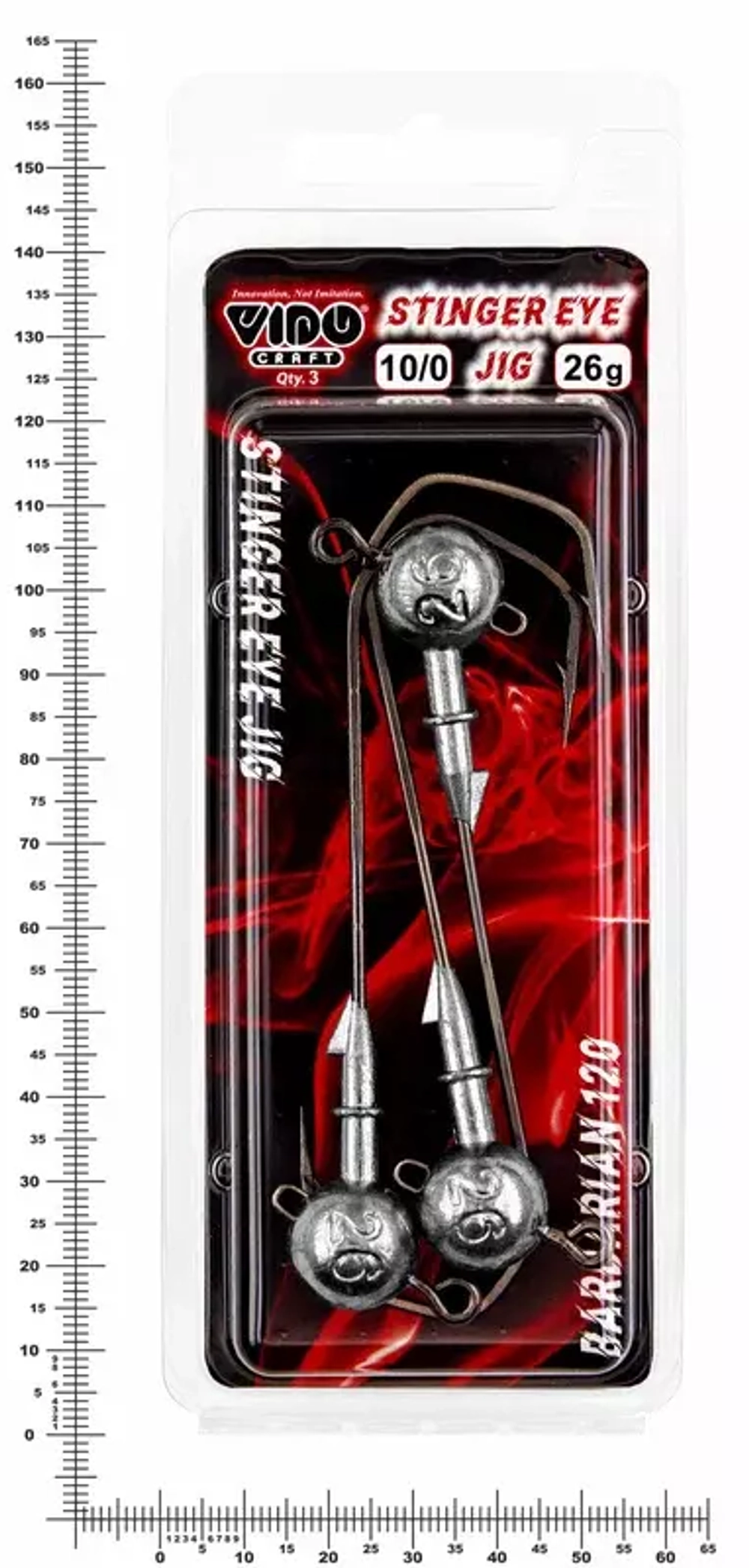 Джиг некрашеный Stinger Eye Jig, крючок Vido Craft VD-079 10/0 (3шт/уп)