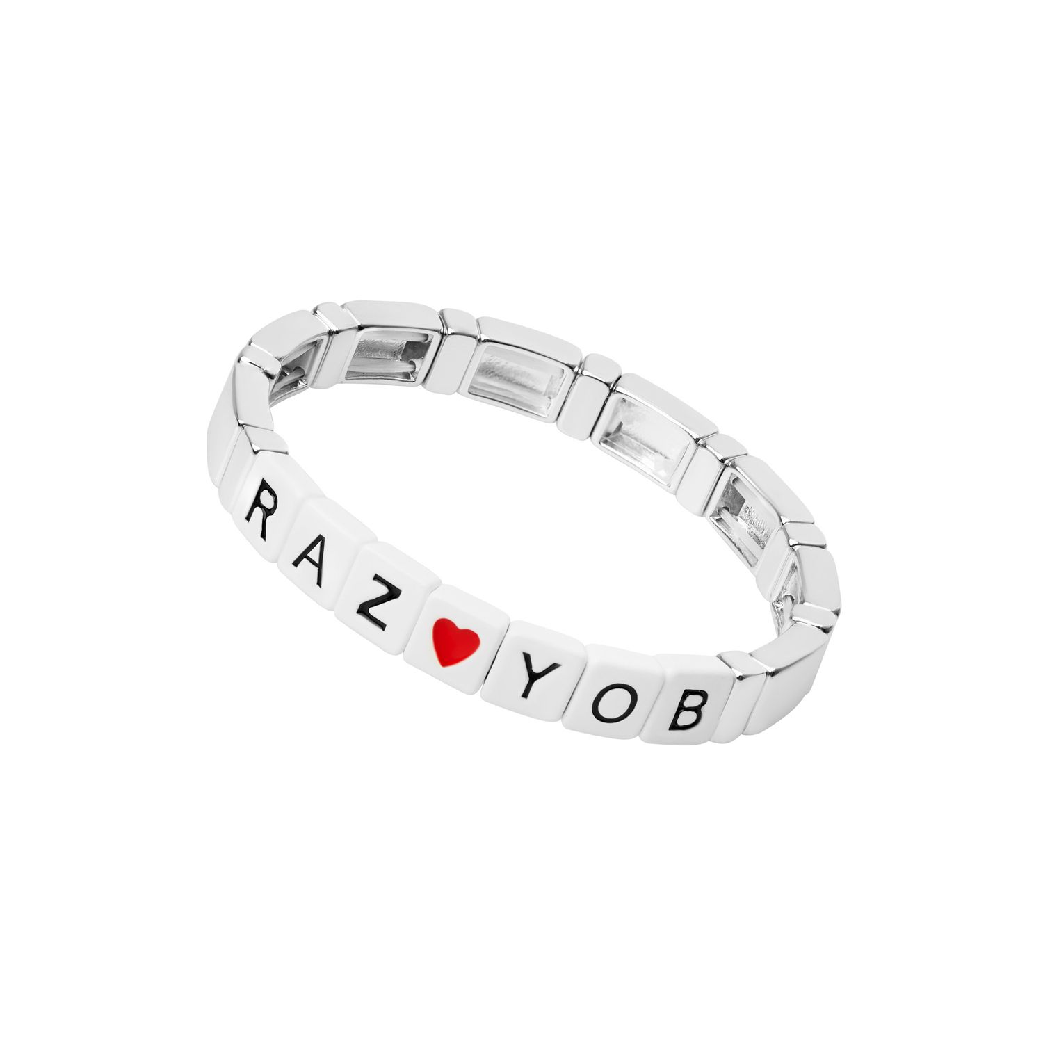 Браслет Personalisation Silver Bracelet – RAZ♥YOB