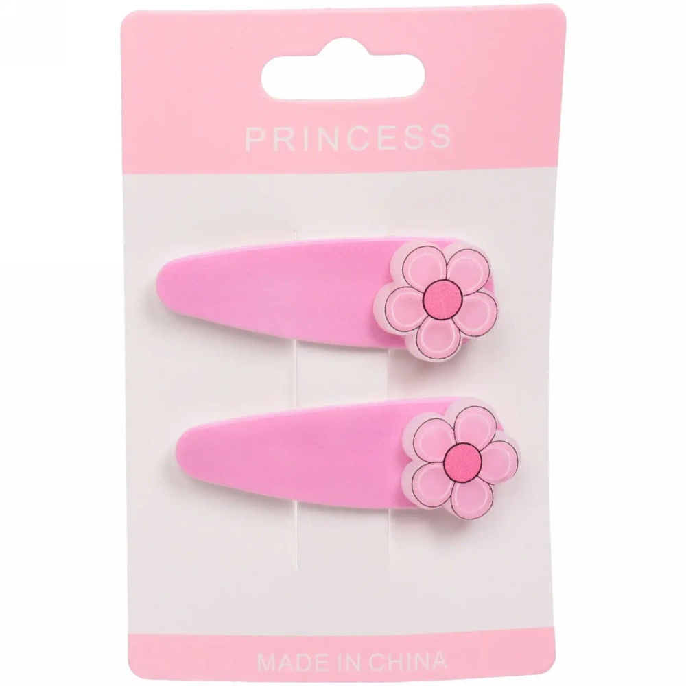 Зажимы для волос детские 2шт «Happy smile», ромашка, микс 4 цвета, 5*2см