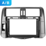 Комплект рамки с разъёмами 9"+can Toyota Prado 150 2009-2013 черная (A) - Car-Smart 7041BlA