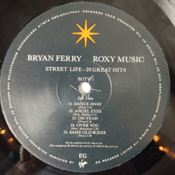 Винтажная виниловая пластинка LP Roxy Music Bryan Ferry Street Life 20 Great Hits (UK 1986)