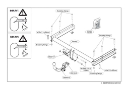 Фаркоп Brink (Thule) 492600 для Audi A4 (2007 - 2015)(паспорт и сертификат в комплекте)(без электрики)