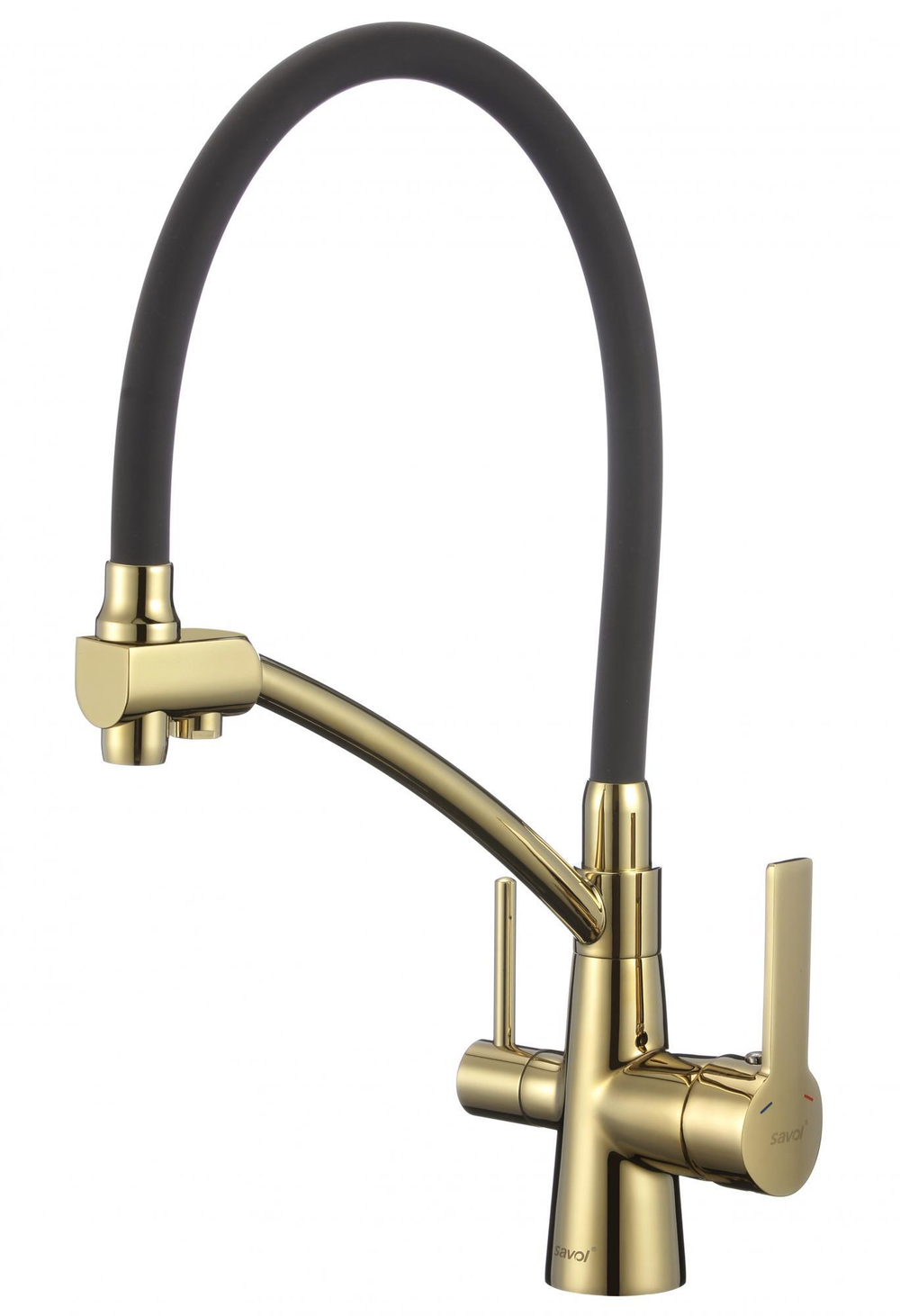 Смеситель для кухни золотой под фильтр Savol S-L1805B-01