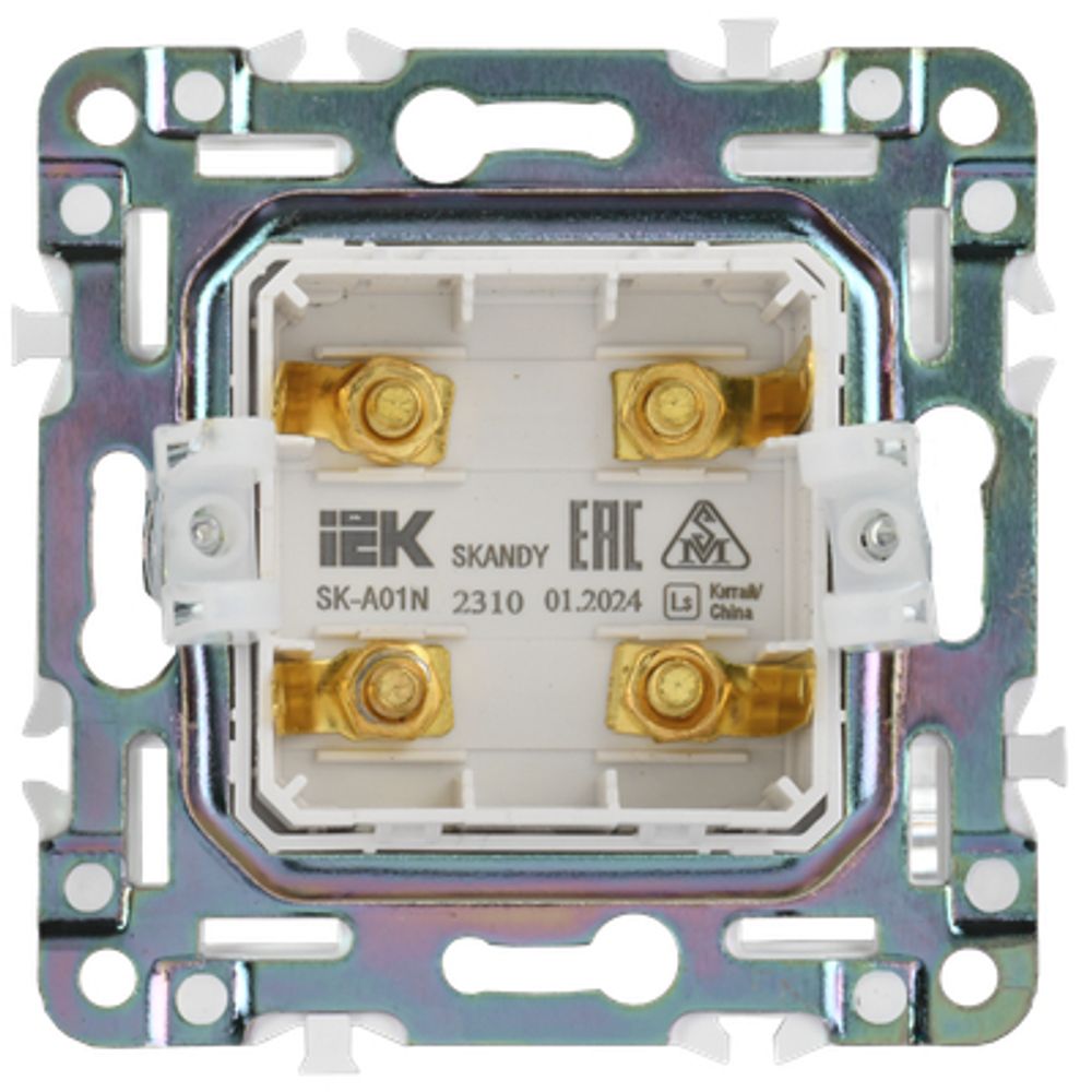 SKANDY Аудиорозетка 4-местная SK-A01N металл никель IEK