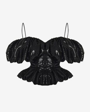 Топ корсетного типа из пайеток