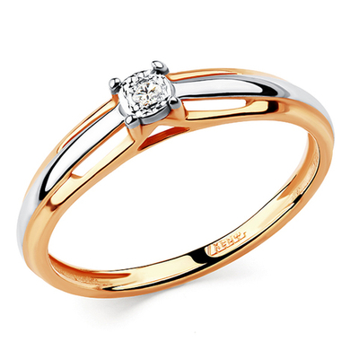 Кольцо с бриллиантом Кристалл души