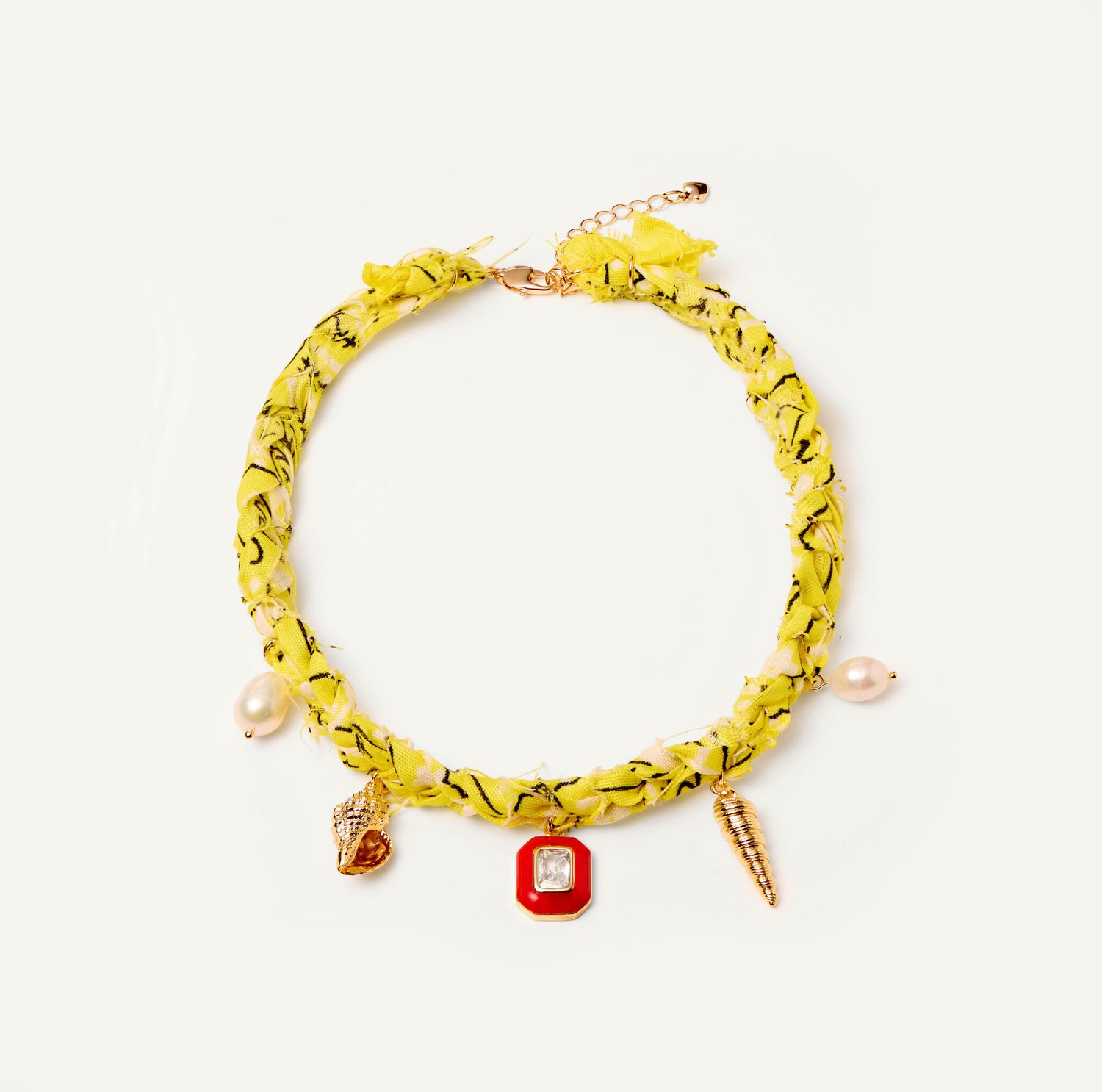 Колье Braded Bandana Necklace - Yellow