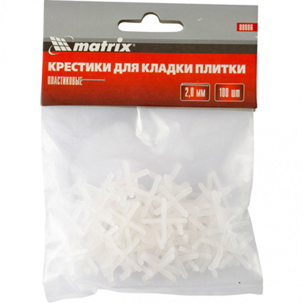 Крестики Matrix 2,0 мм для кладки плитки (88086) 100 шт