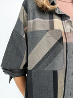 Рубашка в клетку графит 5