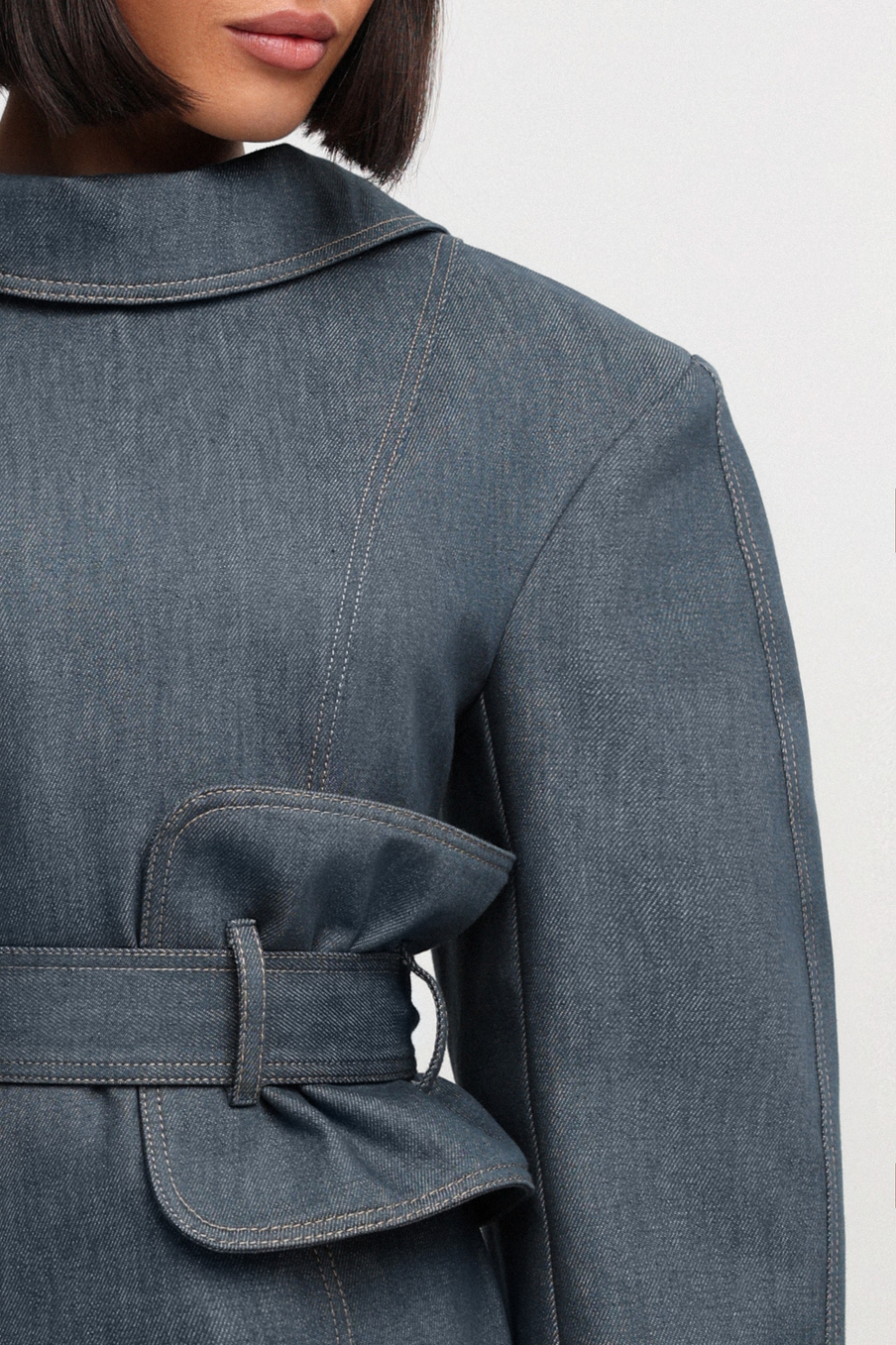 Платье из денима мини