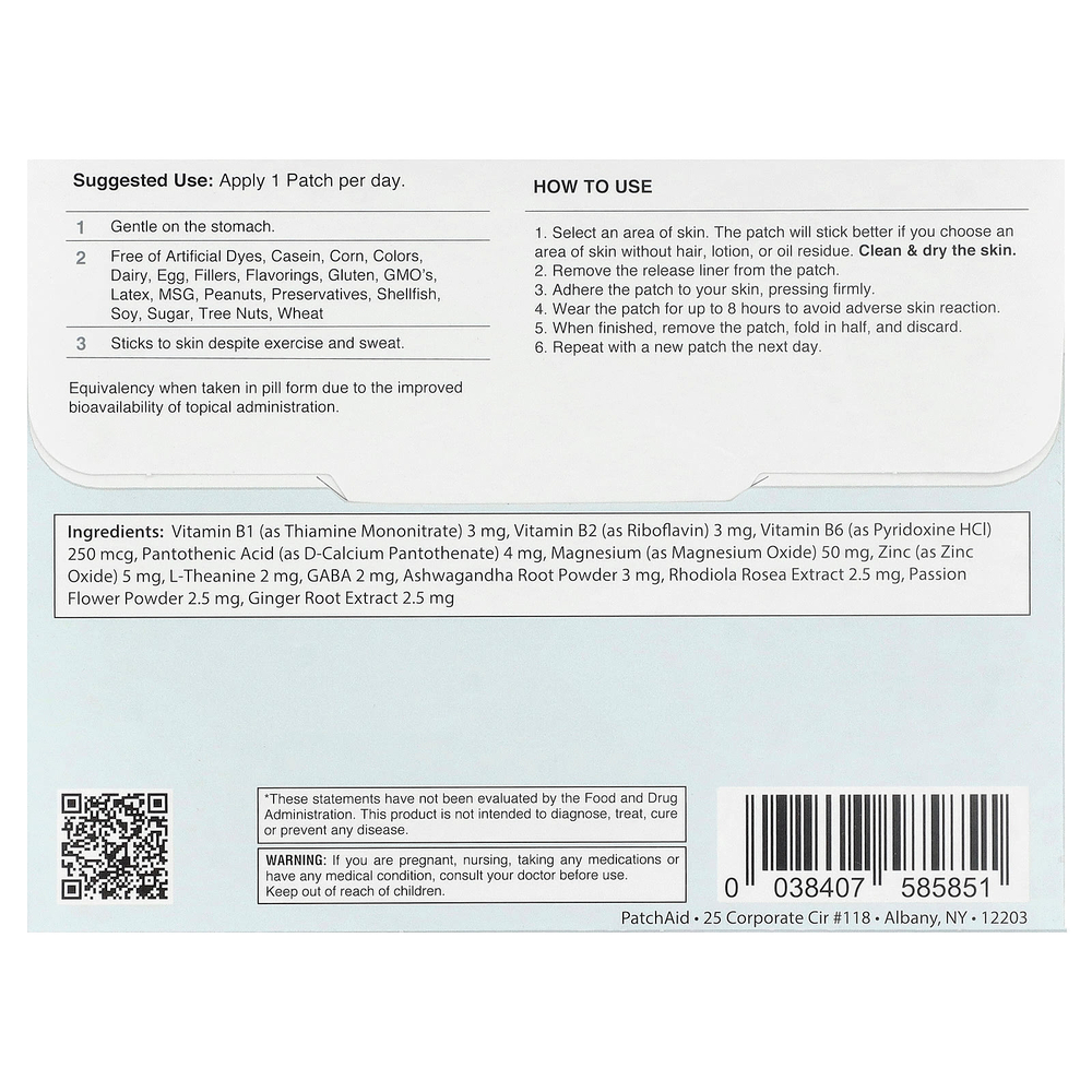 PatchAid, Kids Relax & Calm, патч для детей, 30 патчей