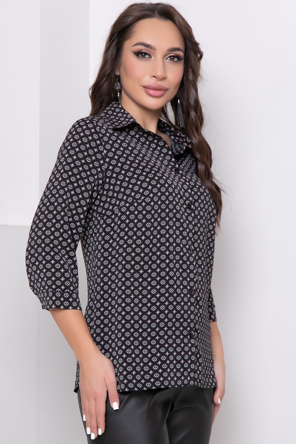 Рубашка Жаклин модная (блэк) Diolche (Акция)