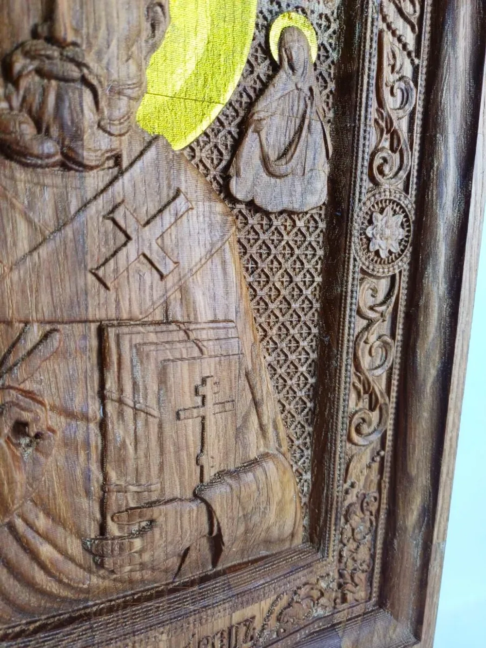 Освященная Икона Николая Чудотворца 31*26см., дуб