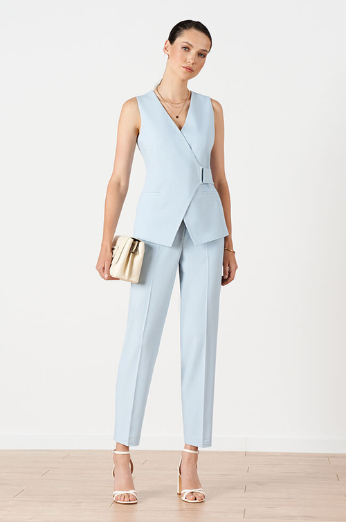 1920 Жилет женский (голубой полоска)