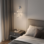 Настенный светодиодный светильник с фигурным хрусталем 442/1 хром