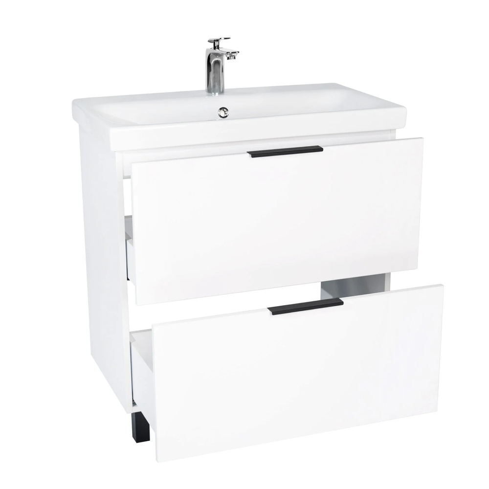 Тумба VIANT "Берлин" MODUO 80 2 ящика белая 441х766х820