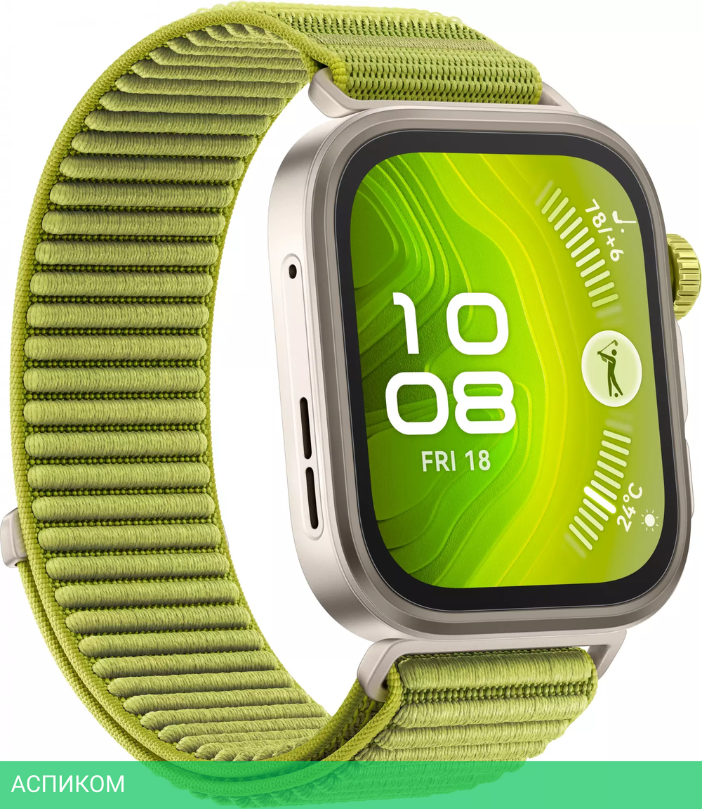Умные часы Huawei Watch Fit 4 Pro SYA-B29 Green Nylon Strap (55020FAG)