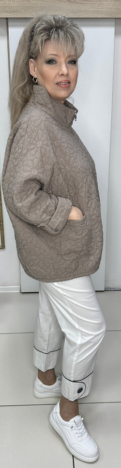 Курточка-жакет "зефирка" в цвете капучино