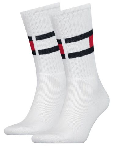 Теннисные носки Tommy Hilfiger Flag 1P - white