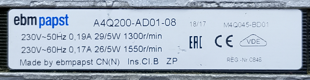 Электродвигатель ebm papst A4Q200 AD01-08