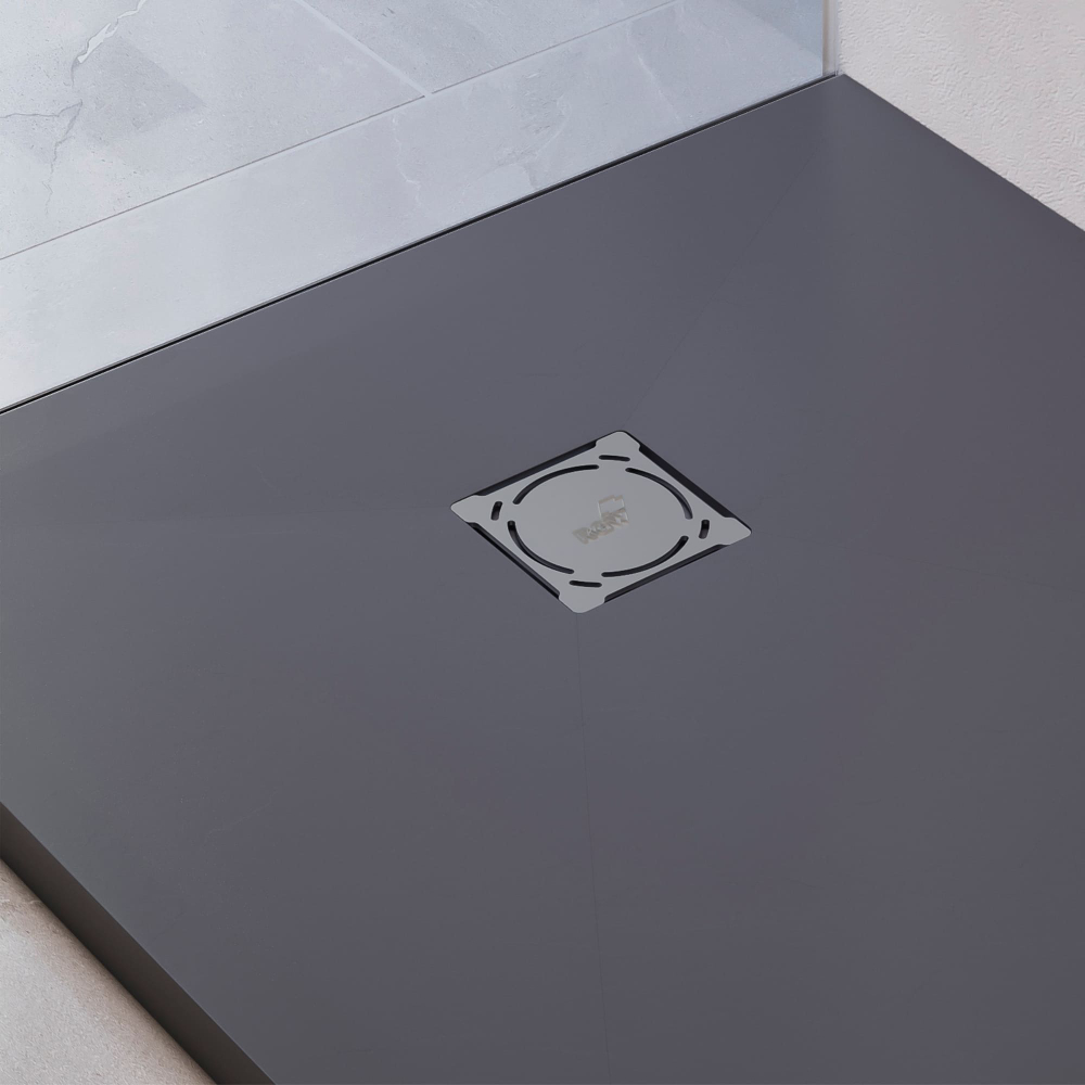 Душевой поддон квадратный RGW ST-G Графит (900x900)