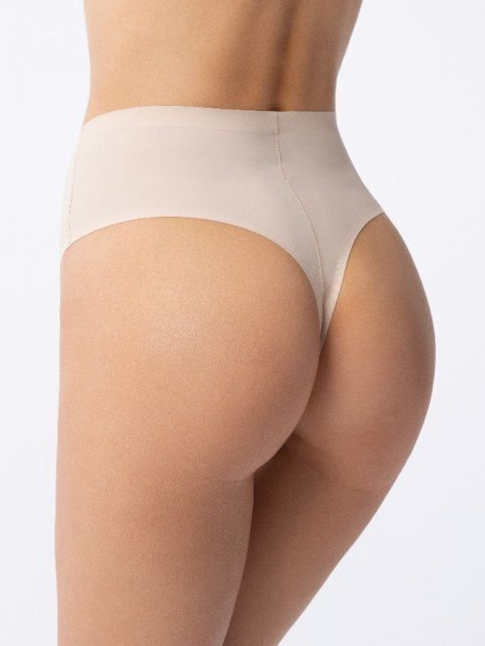 Трусики-стринги с высокой линией талии Stringi Maxi (Размер: L) (Цвет: телесный)