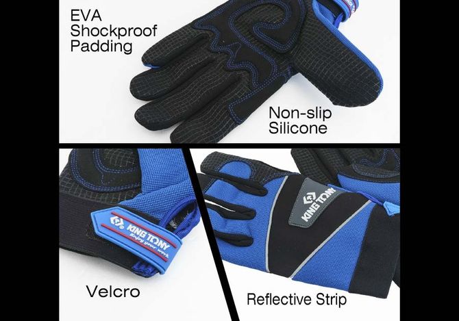 KING TONY (9TH43-XXL) Перчатки антивибрационные с силиконом, размер XXL