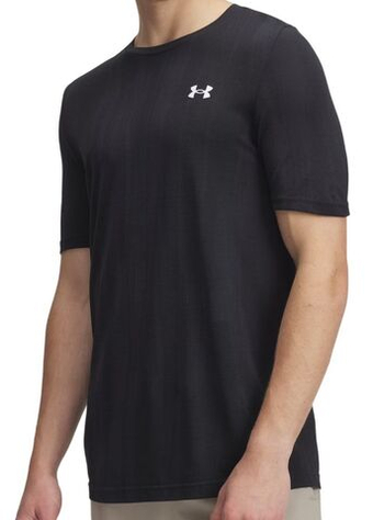 Мужская теннисная футболка Under Armour Vanish Seamless Novelty Short Sleeve - black/white