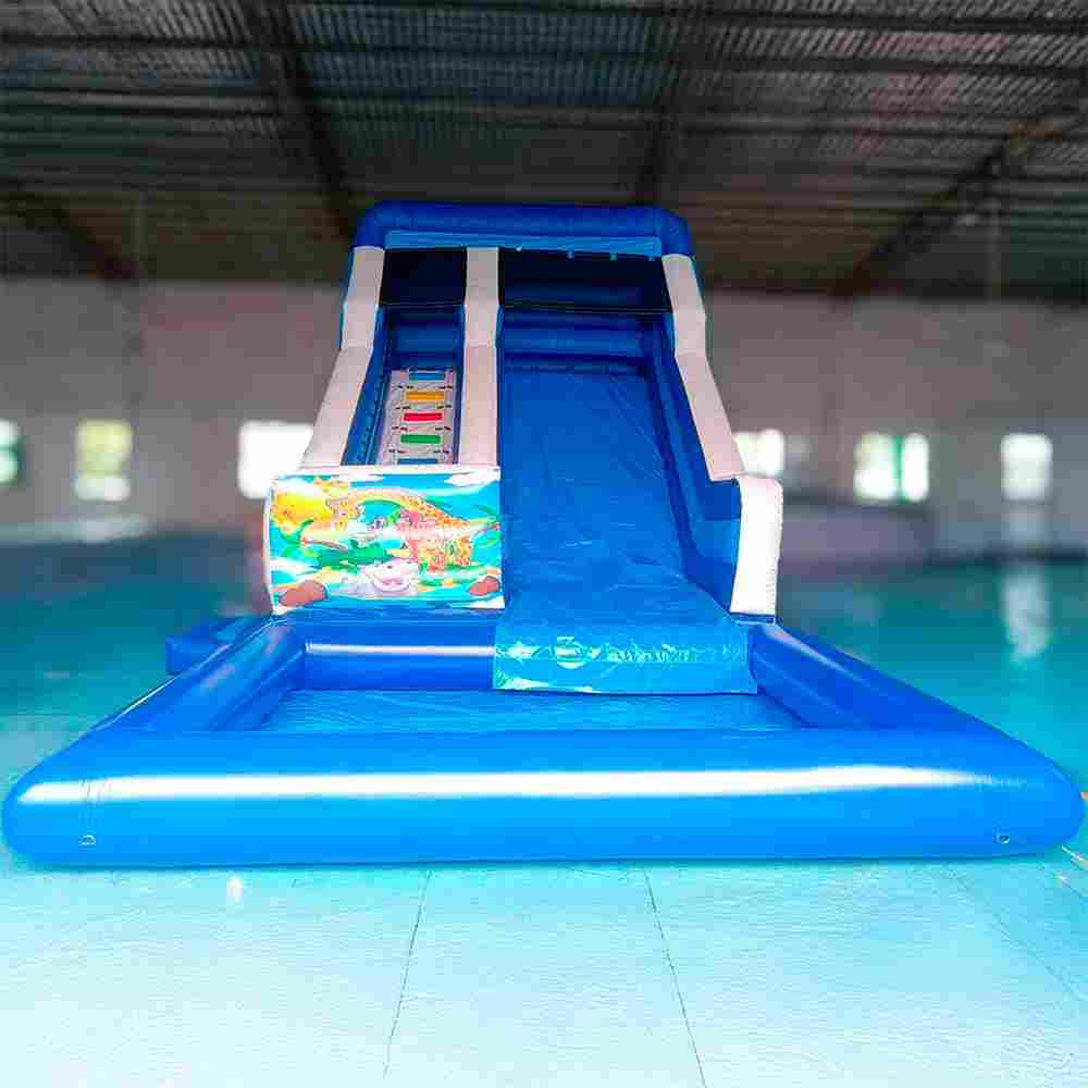 Водная горка "Звериный аквапарк Экстра" с бассейном, 9*4*4.8 м