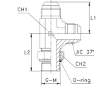 Штуцер FRLG JIC 9/16" BSP1/2"