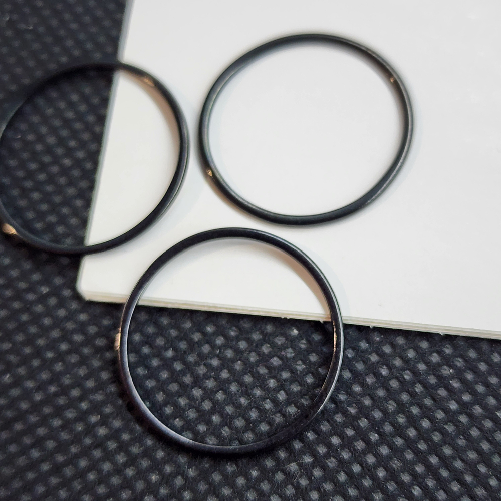 Колечки, сталь, чёрная премиум фурнитура, 20мм