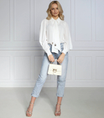 Кожаная сумка-трапеция Love One Mini Pinko - белый(100071 A0F1)