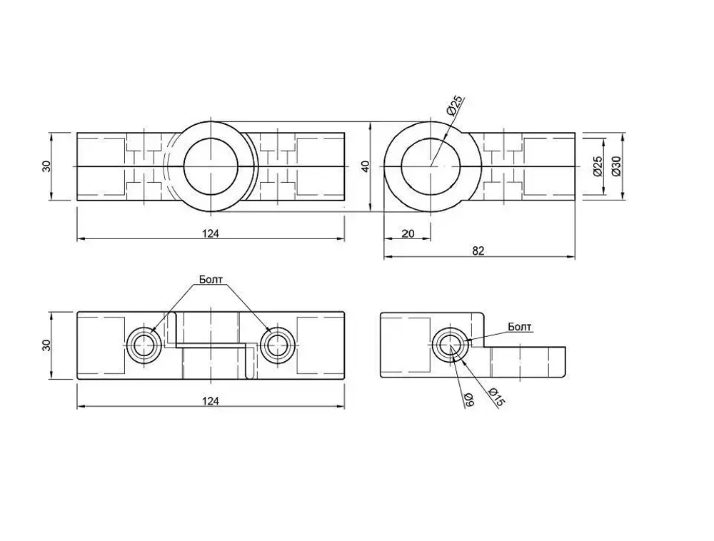 Соединитель труб поворотный к системе Joker 25 мм (Uno 22) - 1 шт