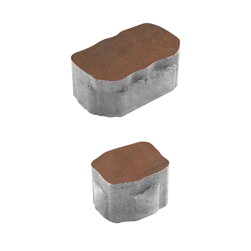 Тротуарная плитка Арена - Листопад гладкий Клинкер, комплект из 2 видов плит