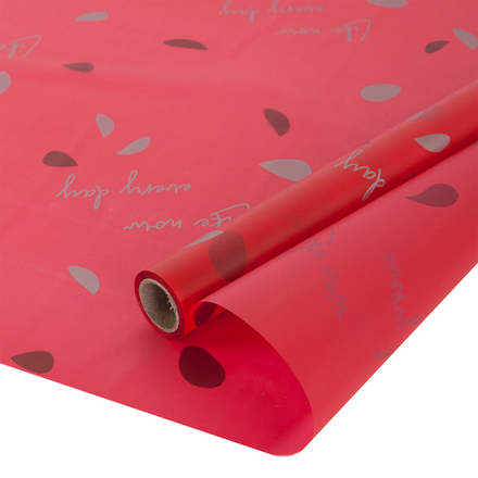 Упаковочная матовая пленка 45мкм (0,6*10 м) Like, Красный, 1 шт.