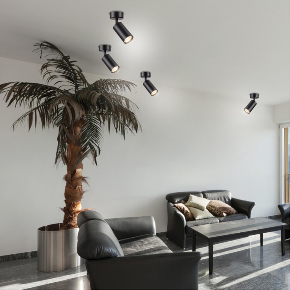 370417 OVER NT19 428 черный Накладной светильник IP20 GU10 50W 220V PIPE