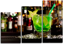 Модульная картина " Коктейль из лайма "