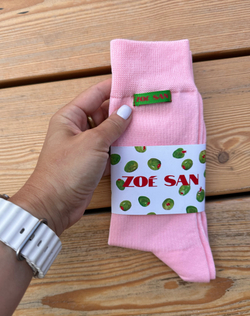 Хлопковые носки розового цвета